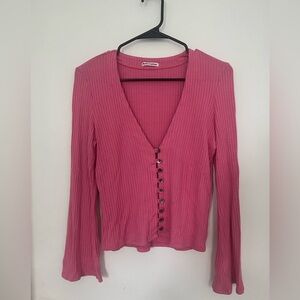 Reformation Gellar Top in Soft Pink (Size L)